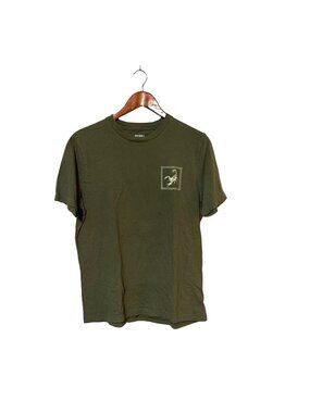 Old Navy Green Graphic T-Shirt With Nocturnal Animals Design Mens‎ Medium